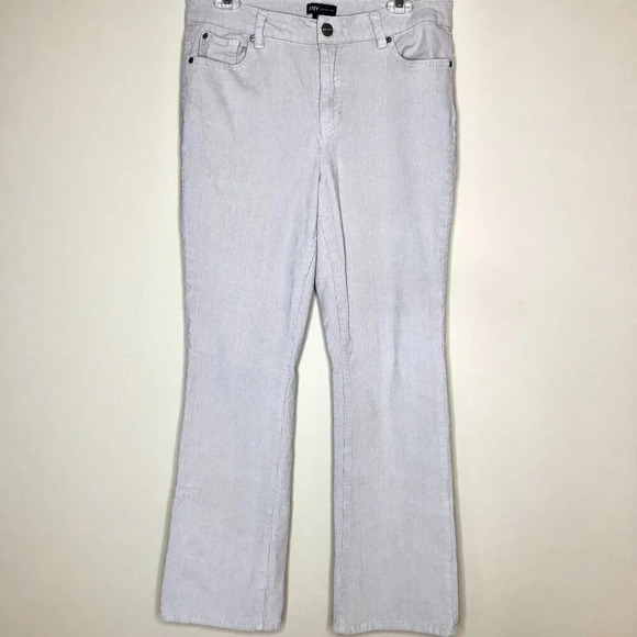 Jones New York Pants - Jones of New York Corduroy Straight Leg 5 Pocket Cream Color Jeans, Size 12